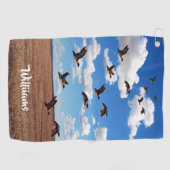 Wildlife Birds Ducks Golf Handtuch (Horizontal)