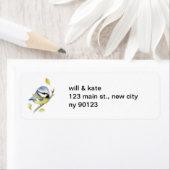 Wildlife Blue tit Bird Rücksendeadressen-Aufkleber (Insitu)