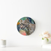 Wildlife Bobcat Foto Runde Wanduhr (Zuhause)