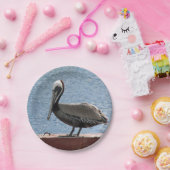 Wildlife Brown Pelican Water Foto Pappteller (Party)