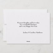 Wildlife Buffalo Schnee Foto Weihnachtswohnung Feiertagskarte (Rückseite)