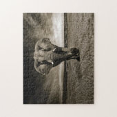 Wildlife Bull Elephant Foto Puzzle (Vertikal)