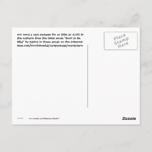 Wildlife Care Package Postkarte (Rückseite)