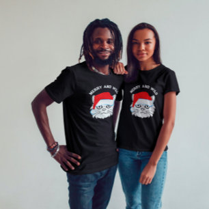 Wildlife Cat Santa Claus Weihnachten T-Shirt