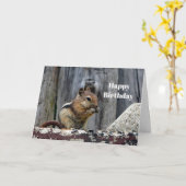 Wildlife Chipmunk Animal Foto Geburtstag Karte (Gelbe Blume)