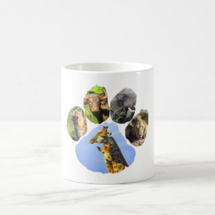 Wildlife Collage Giraffe Cuddles Kaffeetasse