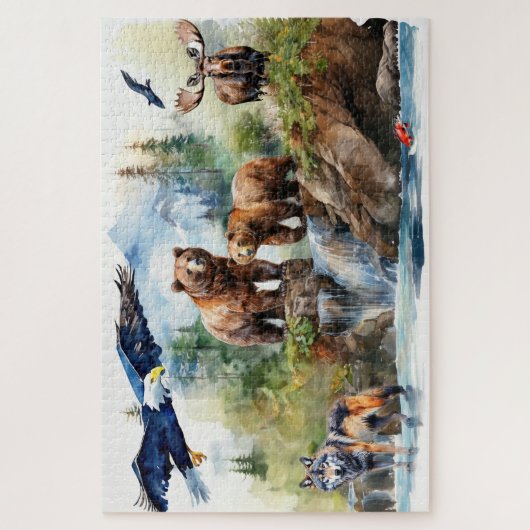 Wildlife Collage Puzzle (Vertikal)