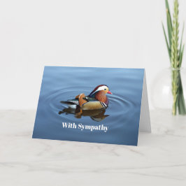 Wildlife Colorful Duck Blue Water Photo Sympathy Karte