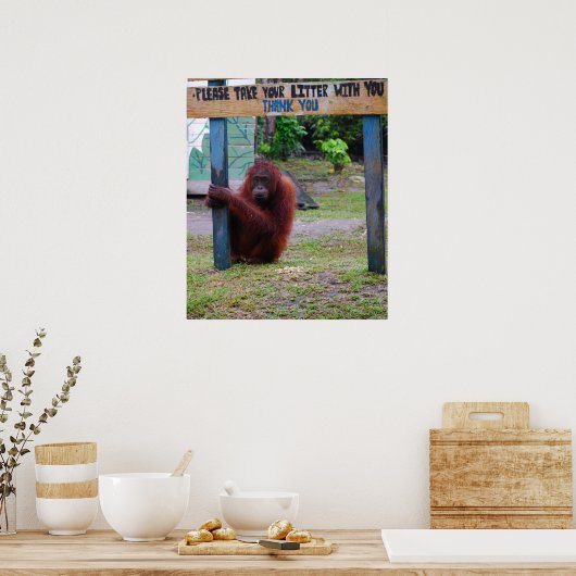 Wildlife Conservation v Litter and Trash Poster (Küche)