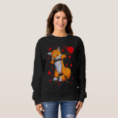 Wildlife Dab Animals Dabbing Fox Valentine's Day k Sweatshirt (Vorne ganz)