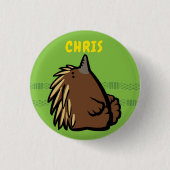 Wildlife Echidna Abzeichen Button (Vorderseite)