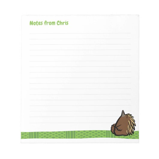 Wildlife Echidna Note Pad Notizblock (Vorderseite)