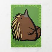 Wildlife Echidna Puzzle Grußkarte dreimal Dreifach Gefaltete Urlaubskarte (Cover)