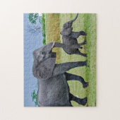Wildlife Elephant Calf Foto Puzzle (Vertikal)