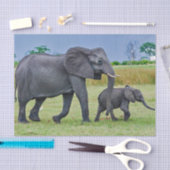 Wildlife Elephant Calf Foto Seidenpapier (Handwerk)