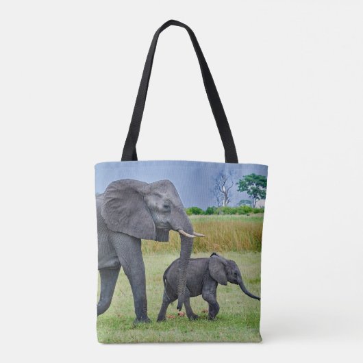 Wildlife Elephant Calf Foto Tasche (Rückseite)