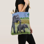 Wildlife Elephant Calf Foto Tasche (Von Nahem)