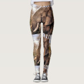 Wildlife Elephant Lover Leggings (Vorderseite)