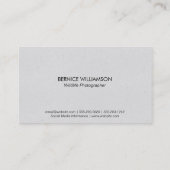 Wildlife Fotograf | Forrest Visitenkarte (Rückseite)