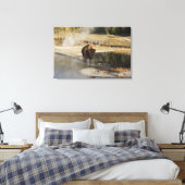 Wildlife Fotografy American Bison Yellowstone Leinwanddruck (Insitu (Schlafzimmer))