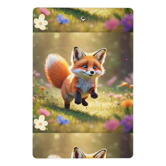 "Wildlife Fox Wonder" Mini Klemmbrett (Rückseite)