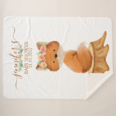 Wildlife Fuchs mit Blumen Geschenk für werdende Mu Sherpadecke (Vorderseite (Horizontal))