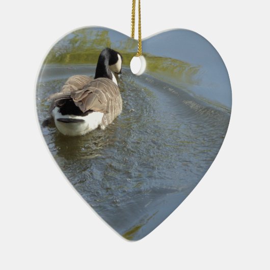 Wildlife Gänseschwimmen, Wasserzirkel Keramikornament (Rechts)