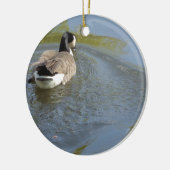 Wildlife Gänseschwimmen, Wasserzirkel Keramikornament (Links)