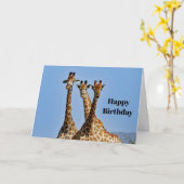 Wildlife Giraffe Herd Foto Geburtstag Karte (Gelbe Blume)