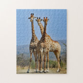Wildlife Giraffe Herd Foto Puzzle (Vertikal)