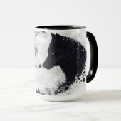 Wildlife Grau & Black Wolves Tasse (VorderseiteRechts)
