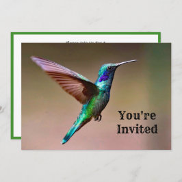 Wildlife Green Hummingbird Foto Geburtstag Einladung