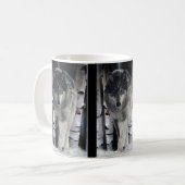 Wildlife Grey Wolf Tierfreund-Design Kaffeetasse (Vorderseite Links)