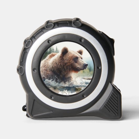 Wildlife Grizzly Bär Natur Maßband (Vorderseite)