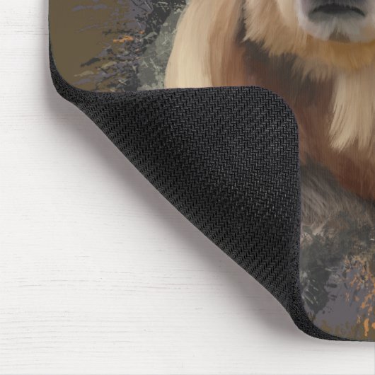 Wildlife Grizzly Bear Earth Tones Spritzer Mousepad (Ecke)