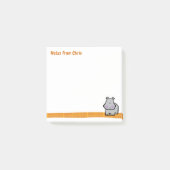 Wildlife Hippo Post-It Notes Post-it Klebezettel (Vorderseite)