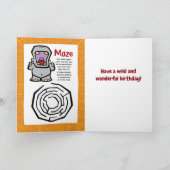 Wildlife Hippo Puzzle Grußkarte Karte (Innenseite)