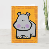 Wildlife Hippo Puzzle Grußkarte