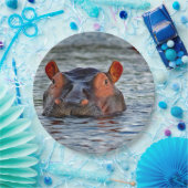 Wildlife Hippo Water Foto Pappteller (Party)