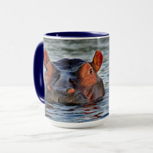 Wildlife Hippo Water Foto Tasse
