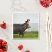 Wildlife Hippopotamus Foto Serviette (Beispiel)