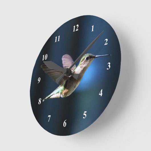 Wildlife Hummingbird Foto Runde Wanduhr (Winkel)