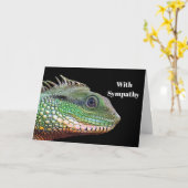 Wildlife Iguana Foto Beileid Karte (Gelbe Blume)
