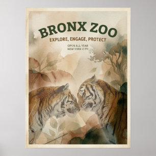 Wildlife im Bronx Zoo in New York City Poster