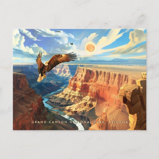 Wildlife in Grand Canyon Nationalpark Vintage Art Postkarte (Vorderseite)