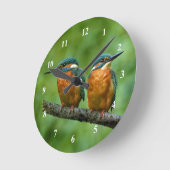 Wildlife Kingfisher Foto Runde Wanduhr (Winkel)