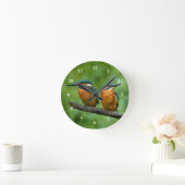 Wildlife Kingfisher Foto Runde Wanduhr (Zuhause)