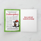 Wildlife Kookaburra Puzzle Grußkarte Karte (Innenseite)
