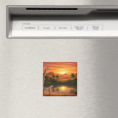 Wildlife Lake Scene Magnet (In Situ (Geschirrspüler))