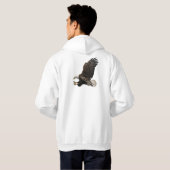 Wildlife Landing Bald Eagle HOODIE (Schwarz voll)
